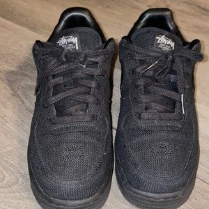 stussy huf air force 1 black hemp